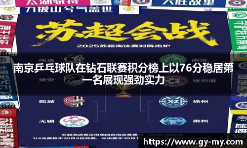 南京乒乓球队在钻石联赛积分榜上以76分稳居第一名展现强劲实力